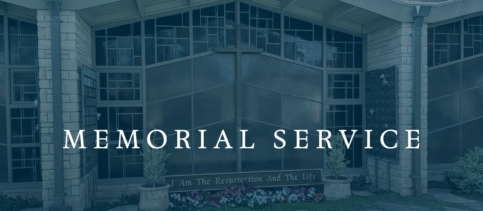 Memorial Service: the Memorial Garden beside the PCLG Sanctuary.