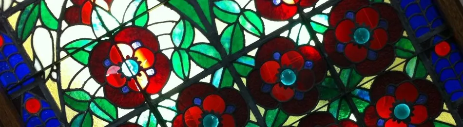 The restored Wintler Memorial stained-glass window.