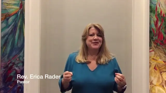 Rev. Erica Rader at the start of Finding Grace in Exile