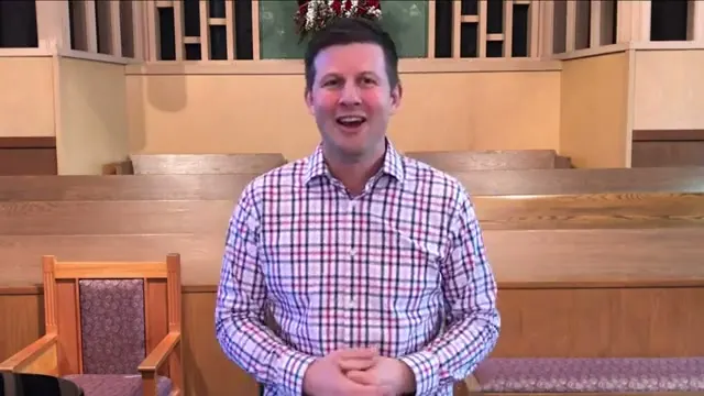 Rev. Dr. David G. Watermulder at the start of Talking to the Man in the Mirror