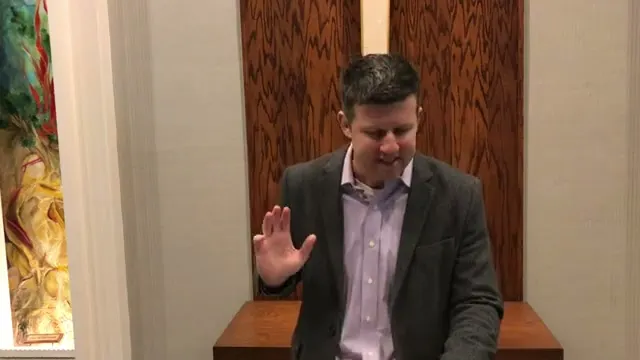 The preacher at the start of Worship service, February 17th, 2021