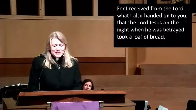 The preacher at the start of Worship service, April 14th, 2022