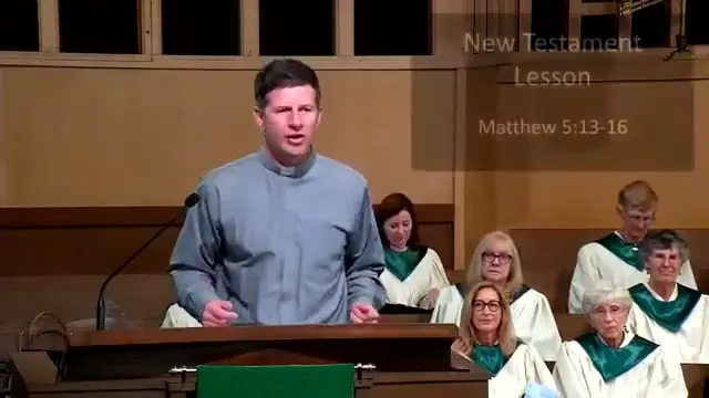 The preacher at the start of Worship service, October 9th, 2022