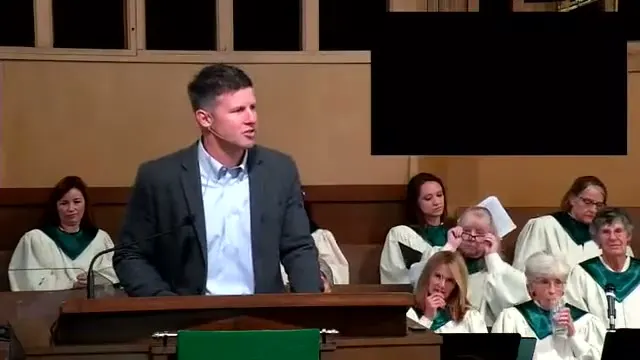 The preacher at the start of Worship service, October 23rd, 2022