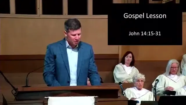 The preacher at the start of Worship service, April 30th, 2023
