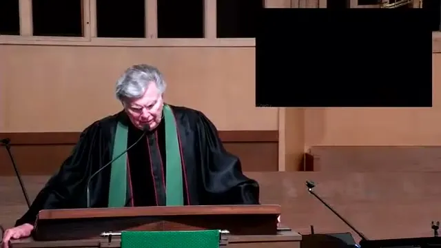 The preacher at the start of Worship service, November 26th, 2023