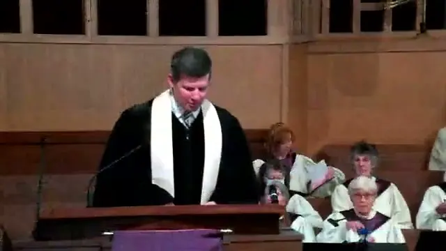 The preacher at the start of Worship service, December 3rd, 2023