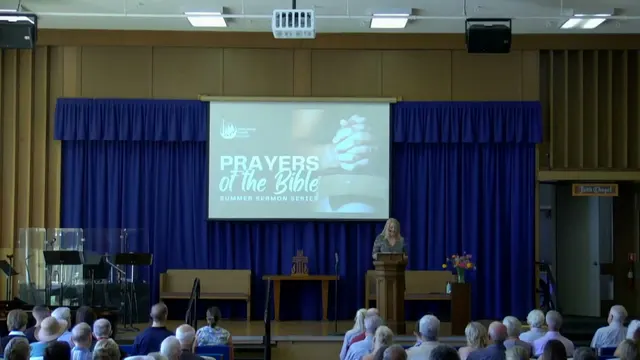 Rev. Erica Rader at the start of Prayers of the Bible: Take Heart