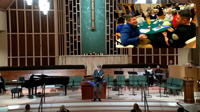 The preacher at the start of Worship service, March 5th, 2025