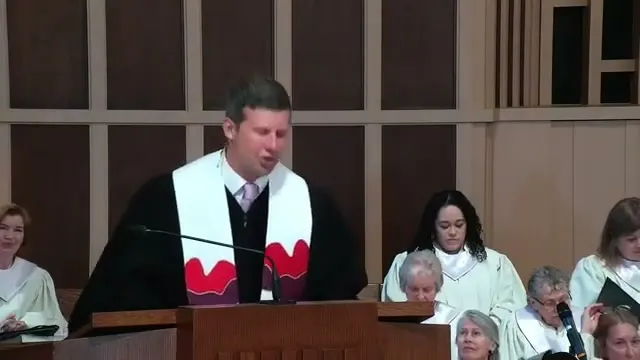 Rev. Dr. David G. Watermulder at the start of The Hope of Easter