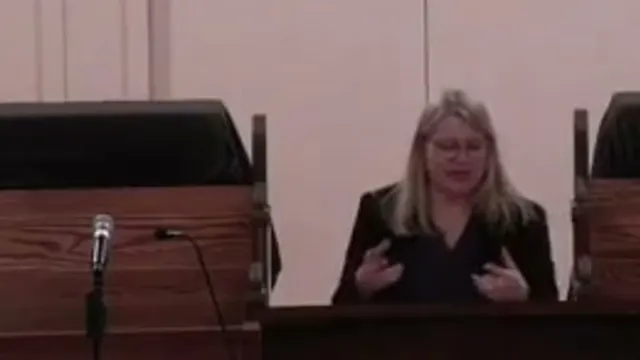 Rev. Erica Rader at the start of Breaking Every Yoke