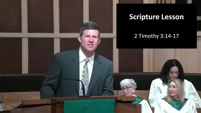 Rev. Dr. David G. Watermulder at the start of What is the Bible?